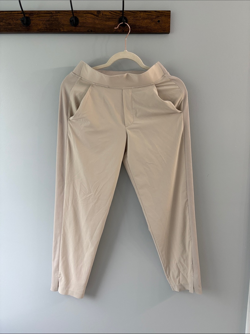 Athleta Light Beige Stretch Joggers